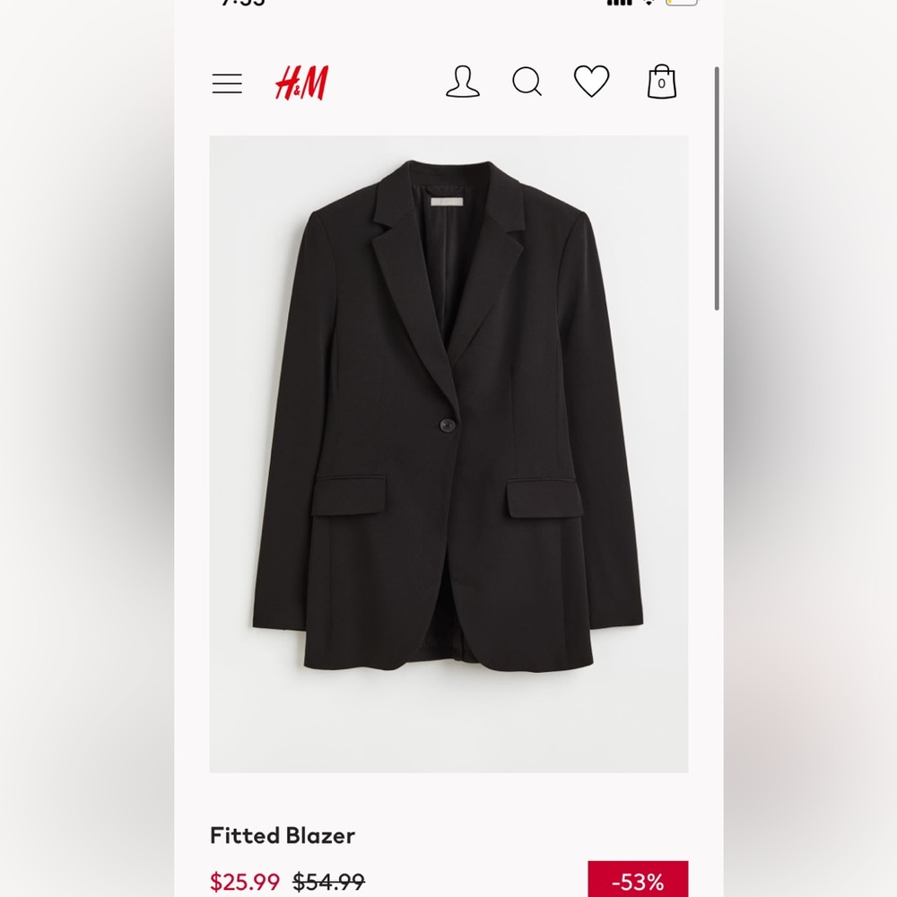 H&am fitted blazer